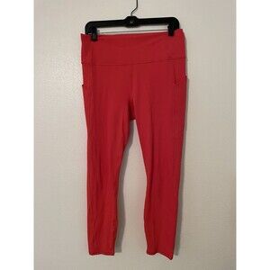 🖤 Fabletics Pure Luxe Red Leggings with Pockets - Large